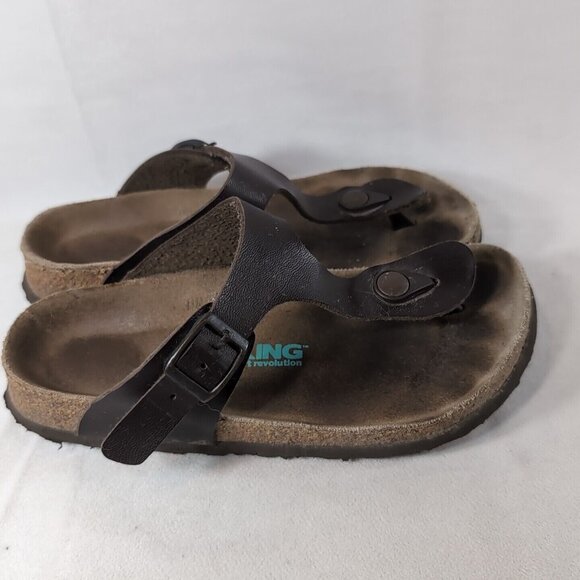Viking Laguna Toe Post Sandals V712Y Brown Flip Flops Thong Open Toe 34 3.5 Girl - Picture 4 of 12
